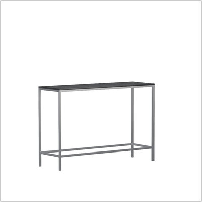 NewYork steel Stehtisch 160 x 50 schwarz schraeg